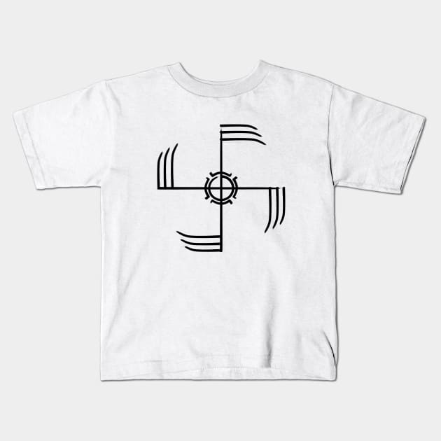 Ginfaxi Icelandic Stave | Viking Symbols Kids T-Shirt by Time Nomads